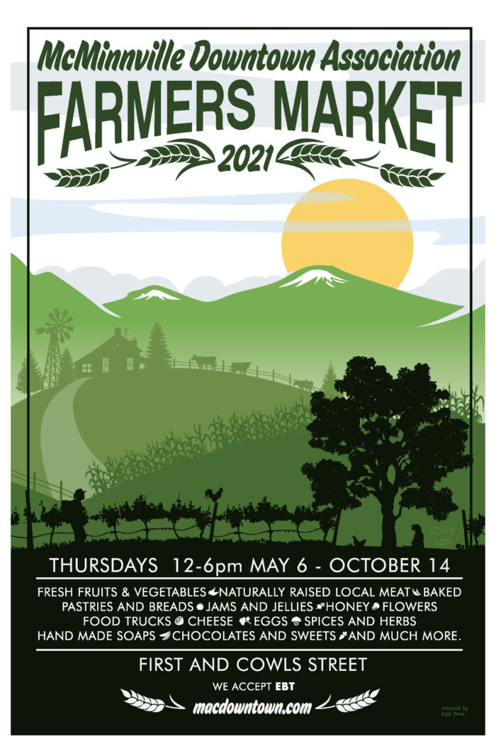 2021 McMinnville Farmers Market Poster