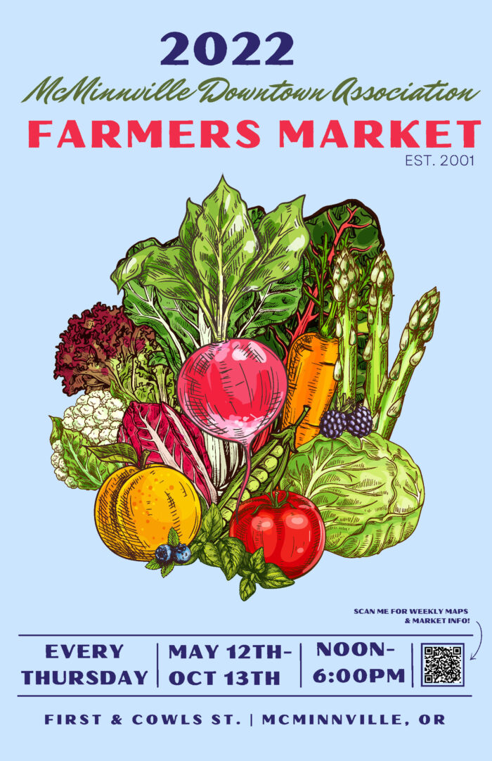 2022 McMinnville Farmers Market Poster