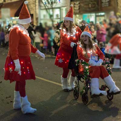 Santa Parade and Tree Lighting in Downtown McMinnville, Oregon